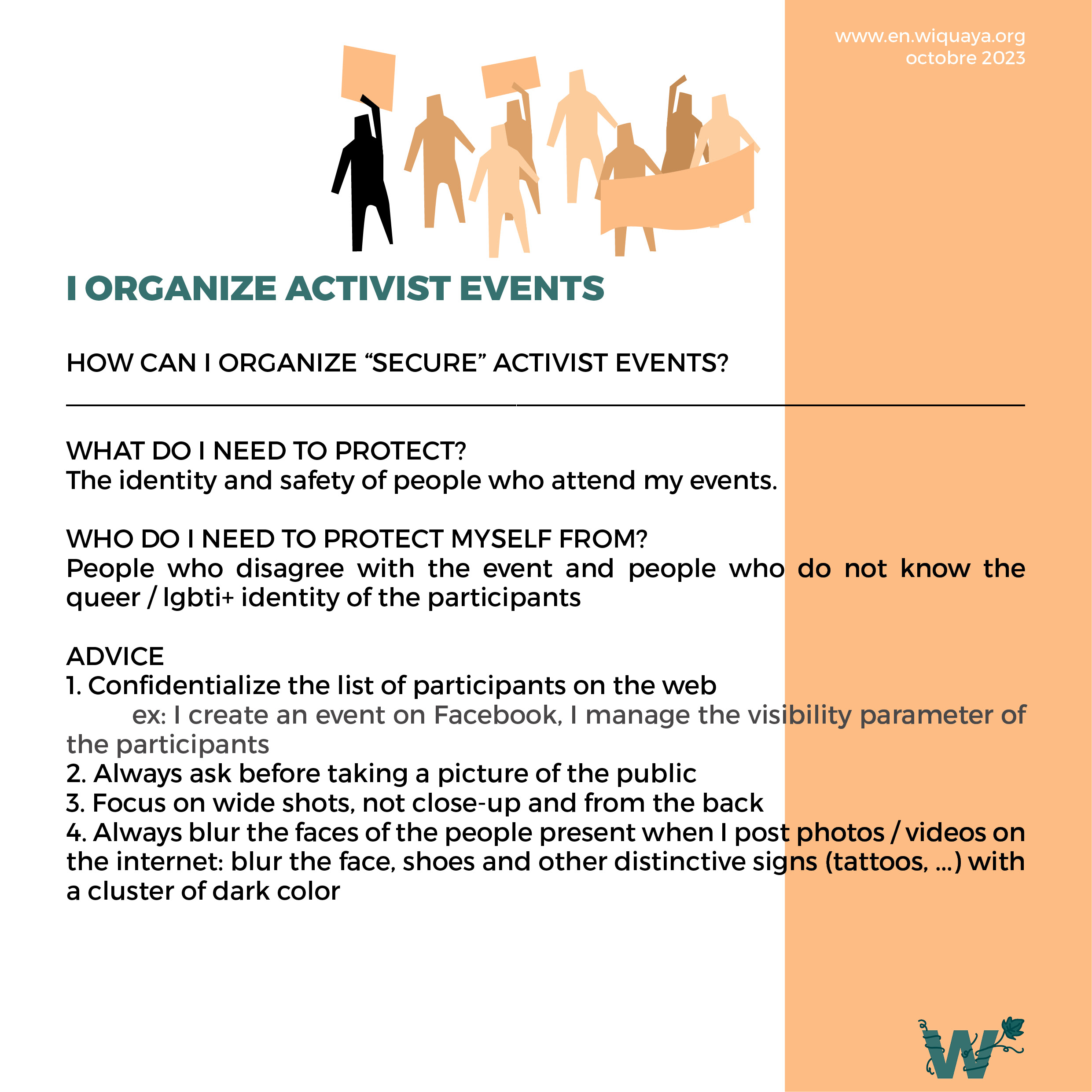 Help sheet I organize activist events