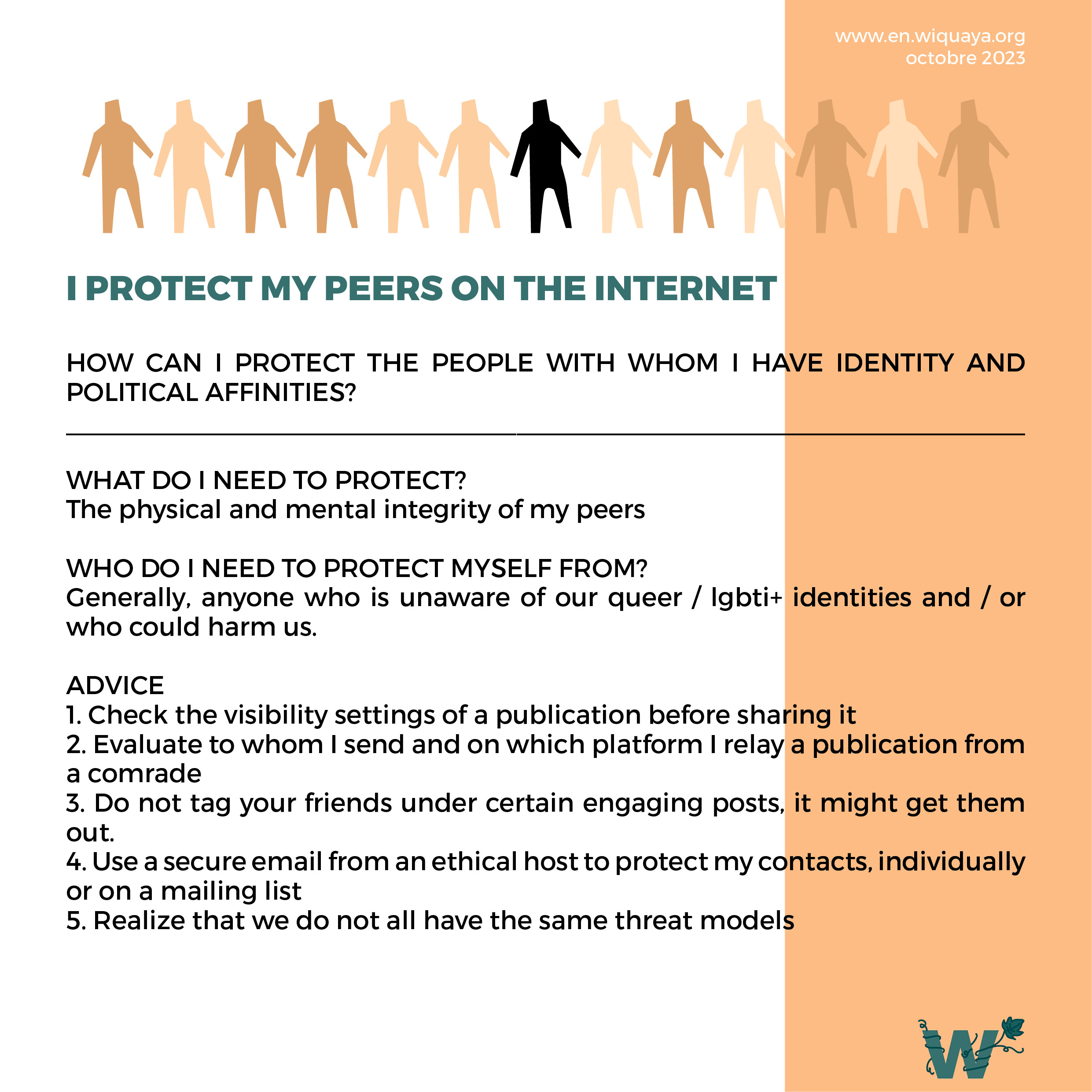 Help sheet I protect my peers on the internet